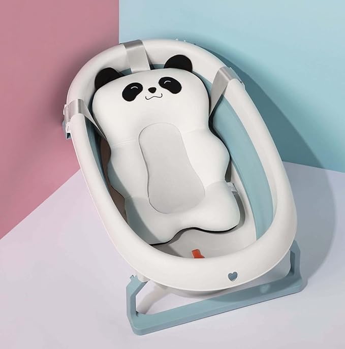 Panda Pattern Baby Bathing Floating Bath Mat Support for Toddler Sink Pad Soft Sponge Insert for Baby Bathtub Bath Cushion for Bathing Non Slip White one size bathmat26