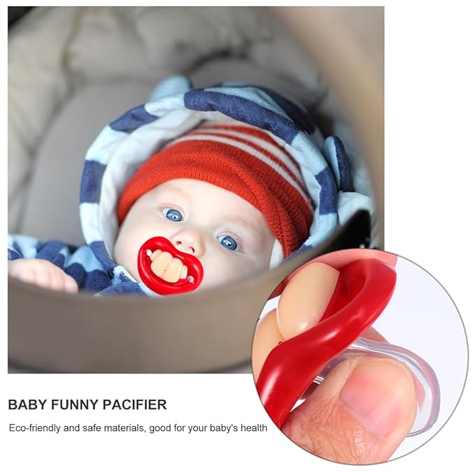 LUOZZY 8pcs Funny Baby Pacifiers Silicone Newborn Baby Teeth Pacifiers Cute Baby Pacifier Soft Newborn Soothing Teething Toy