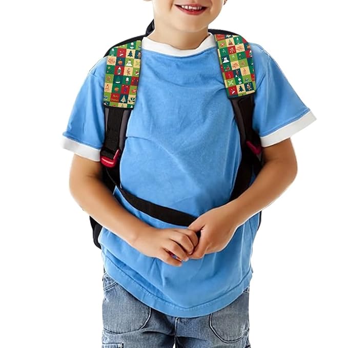 AFPANQZ Christmas Pattern Car Seat Belt Pads Covers for Baby Kids Toddler Soft Comfortable Seat Belt Shoulder Pads Soft Comfy Seat Cushion Shoulder Straps Cushion for Backpack Bag Xmas Decor