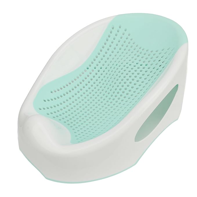 Baby Bath Support, Portable Foldable Slipless Bath Tub Support Lying Bathing Mat, with Slipless Pad Bath Net, for Newborn Infant (Green)