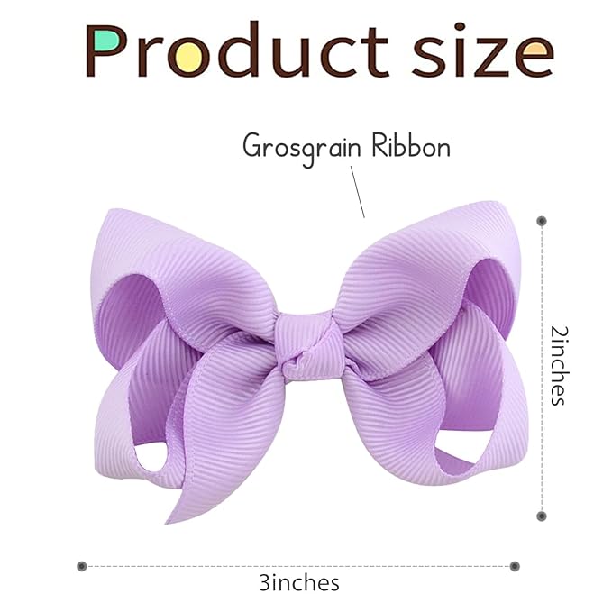 Hair Bows for Girls,Hand-made Grosgrain Ribbon Hair Bow Alligator Clips Hair Accessories for Toddlers Baby Girls Kids Teens