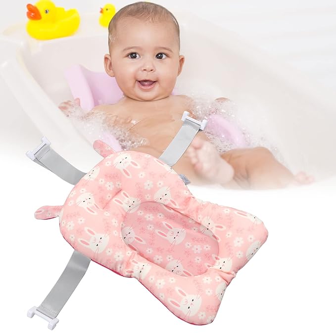 Baby Bath Mat Prevent Slip Soft Quick Dry Lightweight Sitting and Lying Down Infant Bath Cushion for Newborn Infant ()