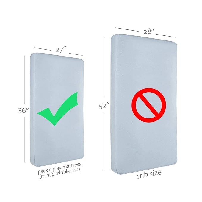 Pack n Play Fitted Sheet and Waterproof Pack n Play Mattress Pad, Soft and Breathable Cover Protector