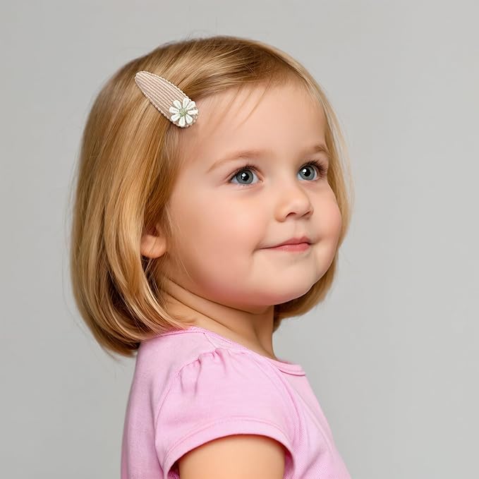 5 Pcs Soft Baby Hair Clips - 5 Snap Barrettes for Girls & Toddlers, Gentle Grip Non-Slip Toddler Hair Clips for Thin and Thick Hair