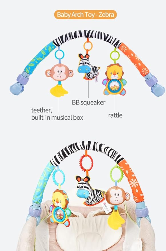 Sozzy : Newborn pram Baby Toy Hanging Arch Zebra Baby rattles Crib mobiles Baby Hanging Toy