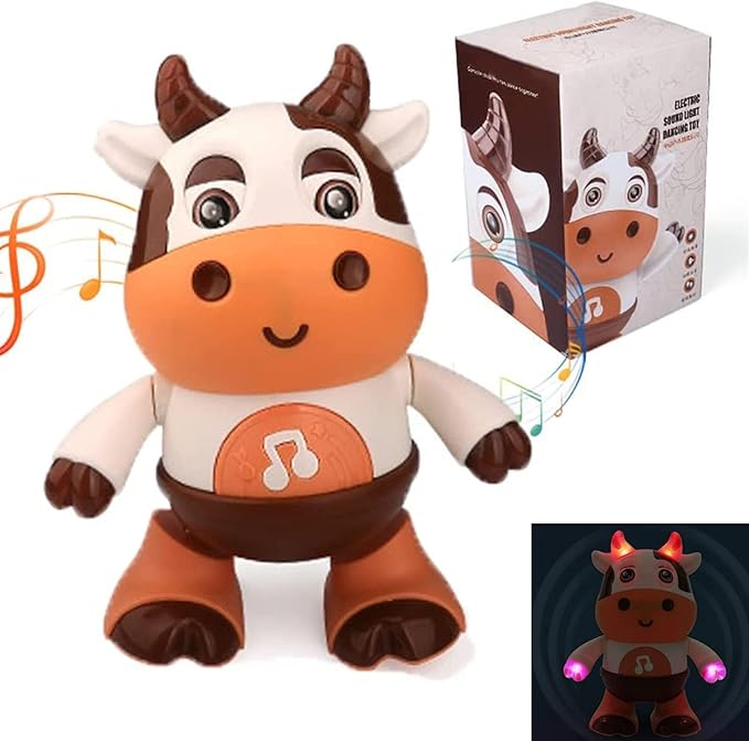 Dancing Cow Toy for Babies - Electric Musical Plush Cow with Fun Songs & Moves, Interactive Baby Toy for Baby, Cute Toddler Gift & Sensory Learning