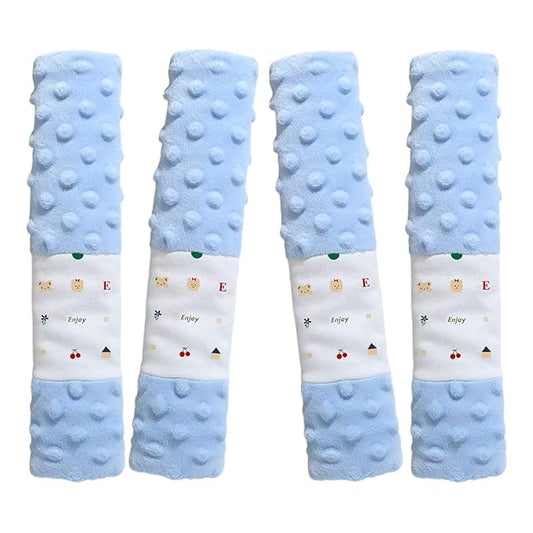 4 Pack Car Seat Belt Straps Cover for Baby Kids, Baby Carrier Straps Covers Stroller Strap Pads Baby Car Seat Belt Neck Covers for Baby(9.8'’X2.2''inch)
