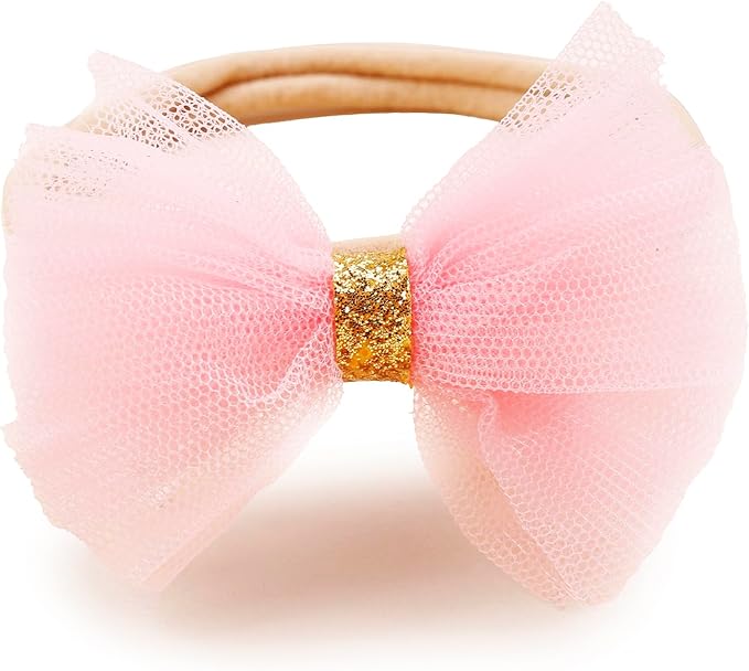 Baby Girls Headband & Socks Set, Cute Socks with Flower Hair Bows Baby Accessories Gifts for Newborn Infant Toddler