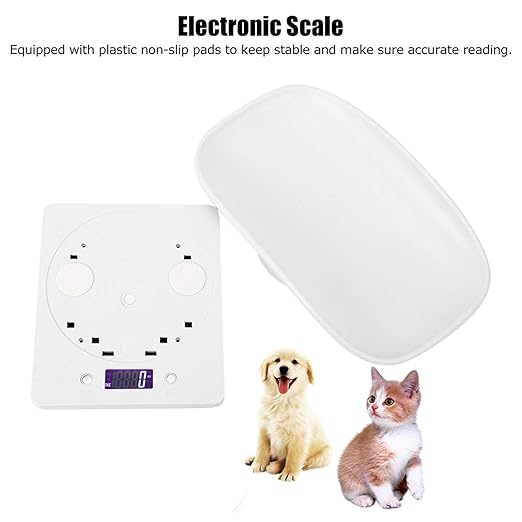 Digital Pet Scale, 10kg/1g Portable LED Scale Digital Weight Scale High Accuracy Weighing Pet Scale Kitchen Scale, Digital Baby Pet Scale for Puppy, Kitty, Food
