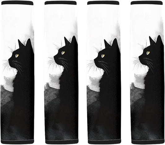 Car Seat Belt Pads Black Cat Automotive Seat Belt Pads Seat Belt Neck Protector Seat Belt Shoulder Pads Car Seat Belt Cover 4 Pack Seat Belt Cover Auto Seat Belt Cover Seatbelt Shoulder Pad