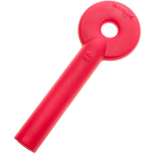 TalkTools Bite Tube – Professional Oral Motor Therapy Tool for Chewing & Jaw Strength – Oral Placement & Feeding Therapy for Kids and Adults – Red