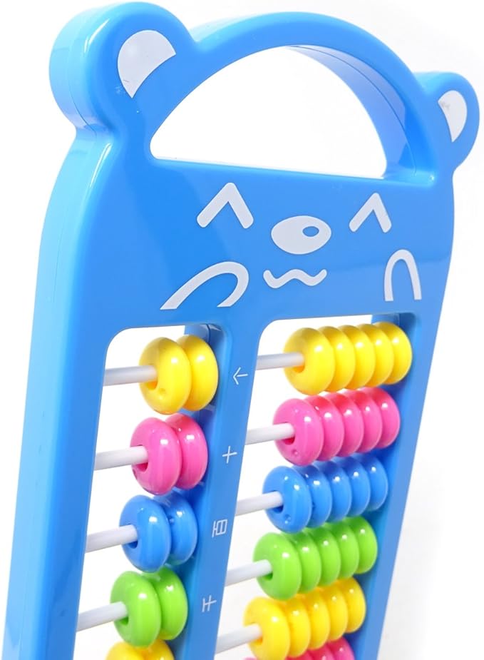 Honbay Cartoon Bear 11 Digits Plastic Chinese Abacus Soroban Arithmetic Tool Calculating Tool, Random Color