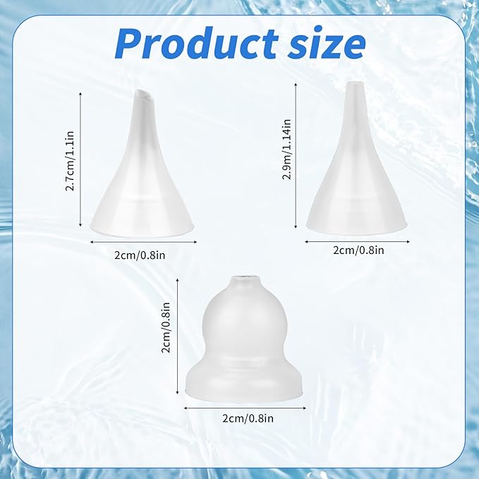 15pcs Nasal Aspirator Replacement Tips, Nose Sucker Silicone Replacement Part for Baby & Toddlers Compatible with GROWNSY Watolt LittleTora HEYVALUE Cocobela HailiCare KIDIRA TEQIN X-Bosak