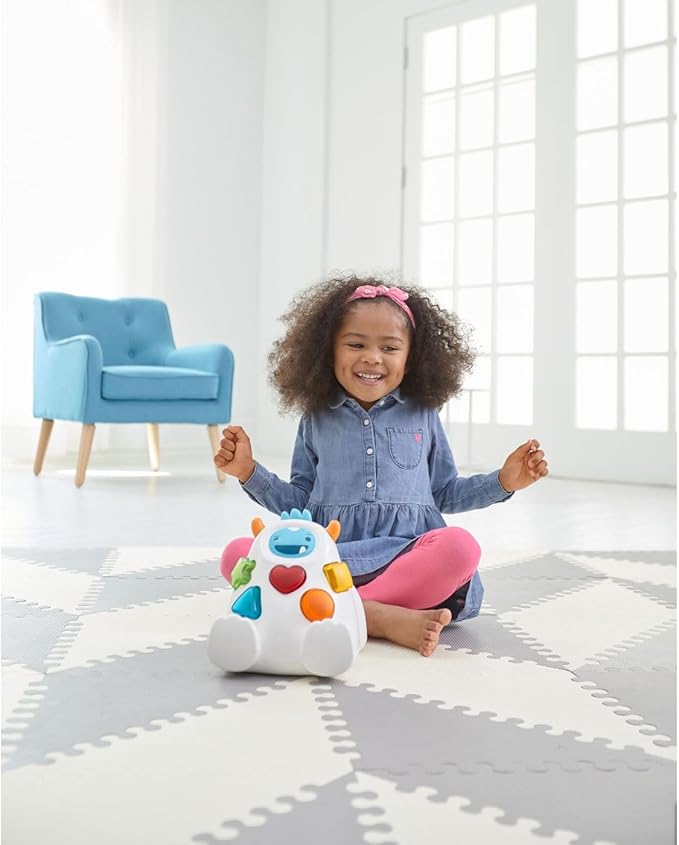 Skip Hop Baby Play Mat, Interlocking Foam Floor Tiles, 70" x 56", Playspot, Grey/Cream