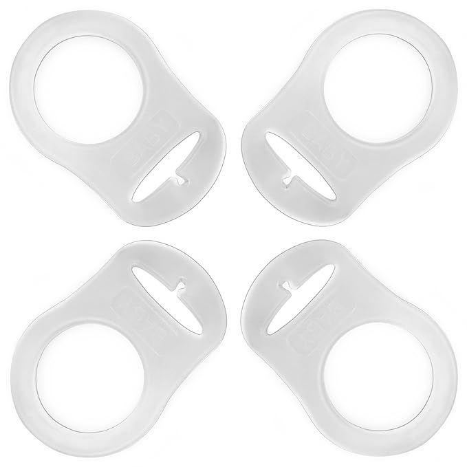PUTSKA Pacifier Adapter Rings - Silicone Adapter for Pacifier Holder and Clip MAM-Compatible