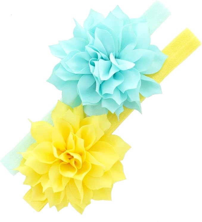 My Lello Petal Flower Headbands Baby - Girls - Toddler Stretchy Elastic Pair