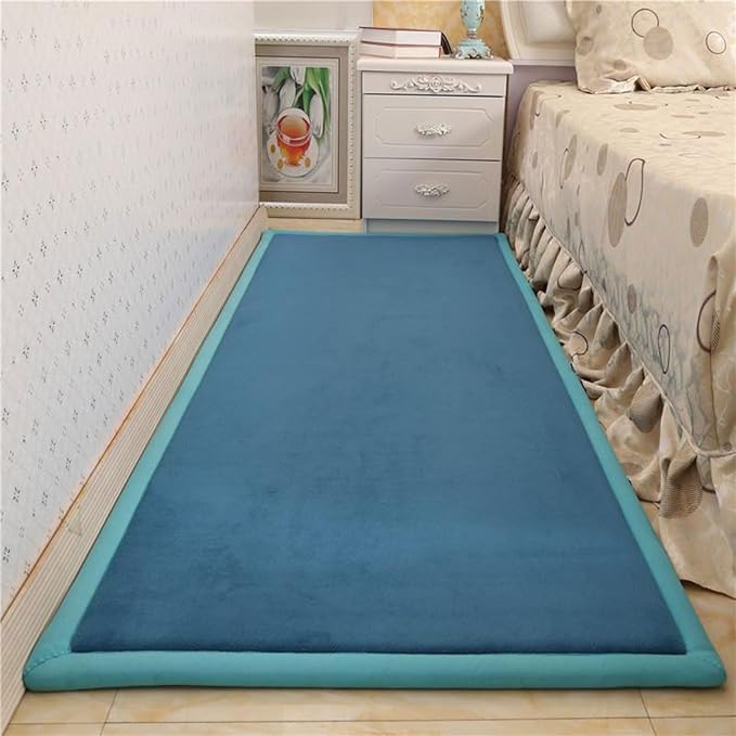 Play Crawling mat for Nursery Baby, Extra Soft Activity Floor Mat for Kids Playroom Bedroom-Lake Blue-60 * 150cm