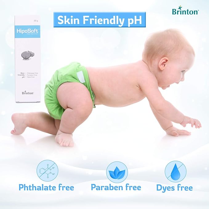Brinton HipoSoft Diaper Rash Cream | Freedom from Rashes | (30 gm / 1.05 oz.)
