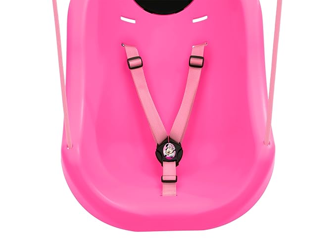 Disney Minnie Mouse 2-in-1 Outdoor Swing by Delta Children – for Babies and Toddlers – Full Bucket Seat