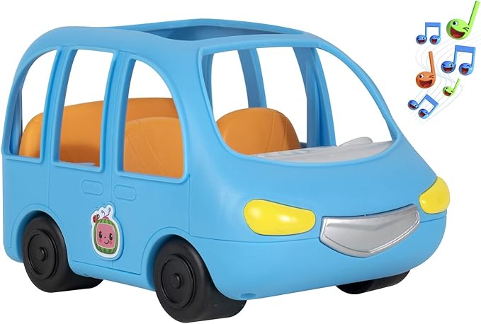 CoComelon Family Fun Car, with Sounds - Includes JJ - Plays Clip of Song, are We There Yet - Toys for Kids, Toddlers, and Preschoolers