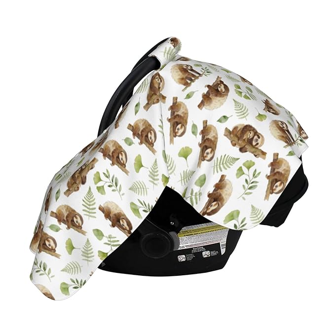 Sloth Baby Car Seat Canopy Cover, Nursing Cover for Newborn, Sloth Baby Stuff for Stroller Cover for All Seasons