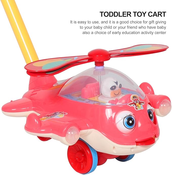 Abaodam Push Walker with Whistle Lightweight Activity Center for Montessori Inspired Grocery Cart for Boys Easy Control for Early Walking