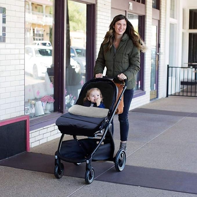 Universal Waterproof Baby Stroller Footmuff, Warm Winter Baby Bunting Stroller Cover with Dual Zipper, 3-Season Toddler Stroller Blanket for Cold Weather, Fit Infants Toddlers, Stroller (Grey)