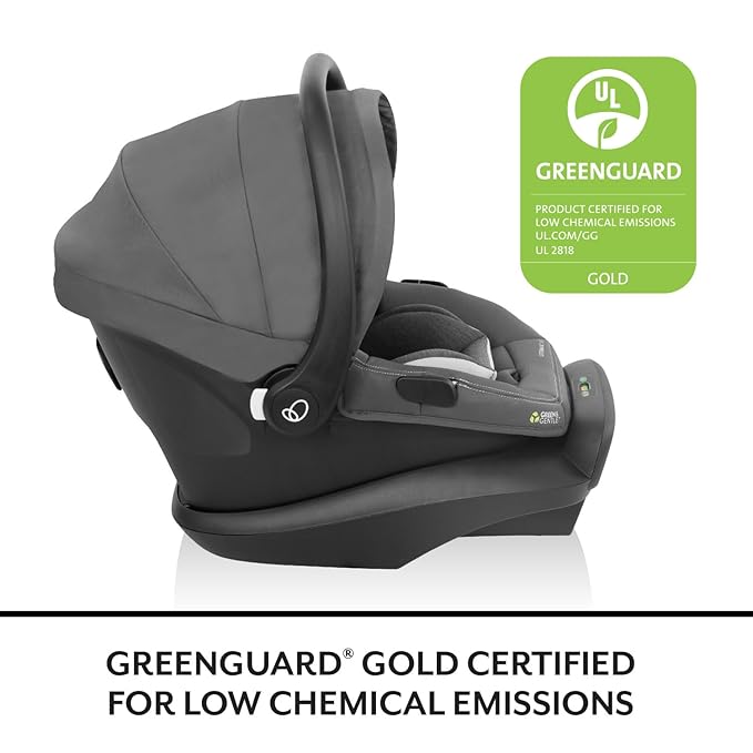 Evenflo LiteMax NXT Rear-Facing Lightweight Preemie and Infant Car Seat 3-30lbs. with SensorSafe. Easy Install with Base (Anchor Gray)