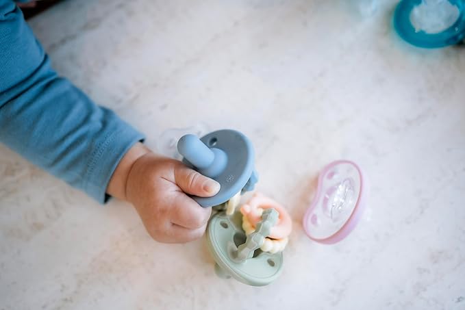 Pacifier Trial Pack Variety Box for Newborns 0–6 Months – 7 BPA-Free Silicone Baby Pacifiers Sample Set (MAM, Nuby, Dr. Talbot’s, Chicco) – Baby Registry Must-Have, Tiny Trials