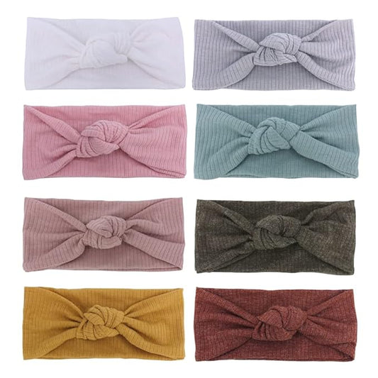 Sugarmelon Baby Headbands Stretchy Hairbands Hair Bow Elastics for Baby Girls Newborn Toddlers Infant Kids (Knot Headband Mustard)