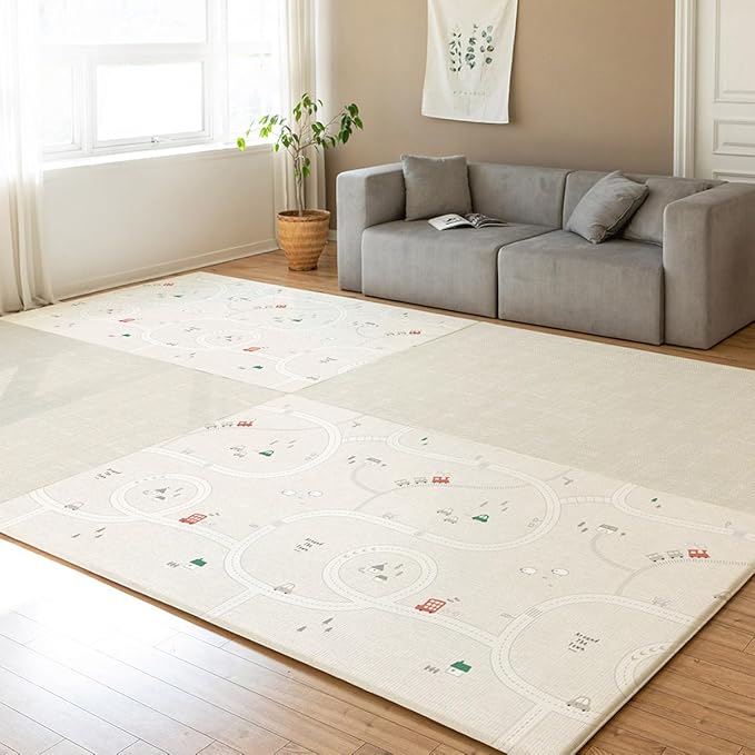 Parklon La Pure Soft Play Mat - Around Town + Fabric Beige (Medium)