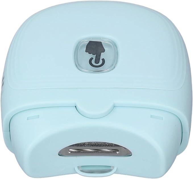 Electric Automatic Nail Clipper Rechargeable Intelligent Safety Nail Trimmer for Baby Adults (Blue)