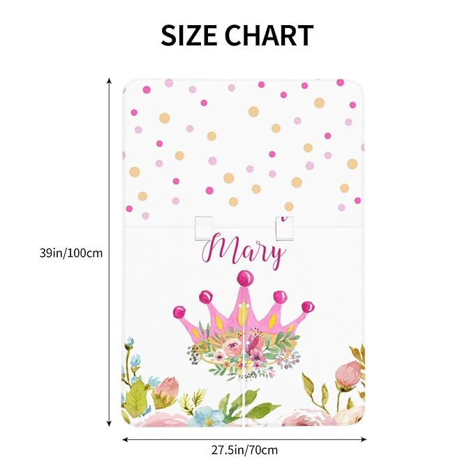 Personalized Baby Car Seat Canopy for Babies, Custom Name Car Seat Covers for Baby Girl, Floral Crown Opening Minky Nursing Breastfeeding Cover for Infant, Carseat Canopies for Newborn