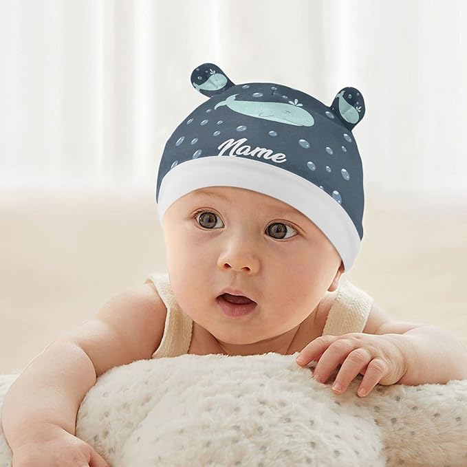 Personalized Baby Name Car Seat Cover for Boys, Customized Cartoon Whale Stroller Canopy, Multiuse Nursing Covers, Ocean Theme Infant Carrier Cover, Breastfeeding Scarf, Gift for Newborn Boy Girl