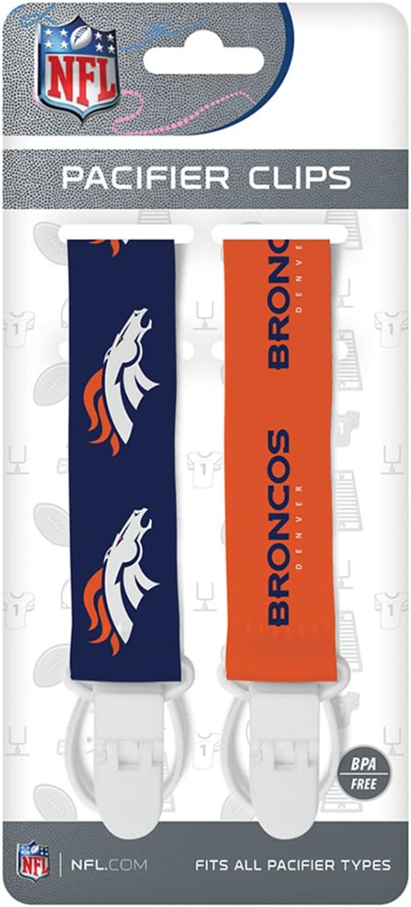 BabyFanatic Officially Licensed Unisex Pacifier Clip 2-Pack - NFL