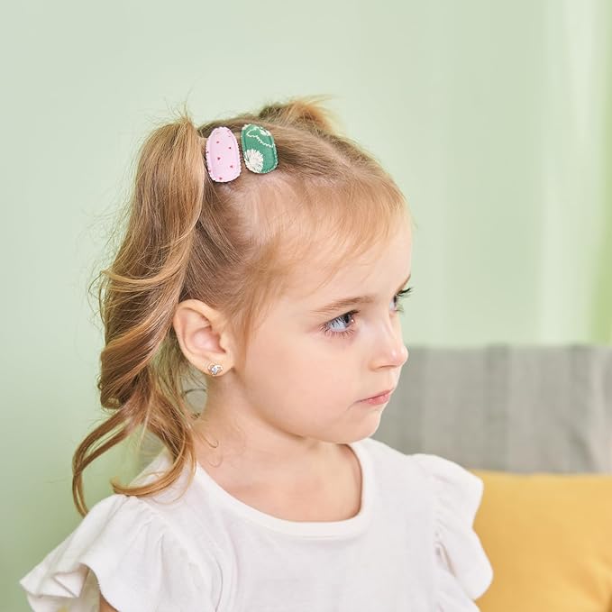 30 PCS Girl Hair Clips Floral Print Toddler Hair Clips 2.2in Non Slip Wrapped Snap Hairpins for Kids Barrettes Hair Accessories for Baby Toddler Girls