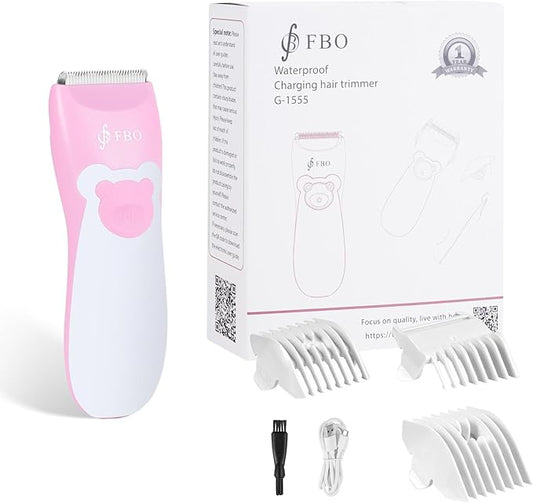 FBO Bear Baby Hair Clippers Pro Quiet Waterproof Painless for Infants & Toddlers