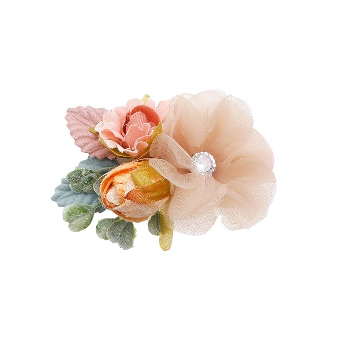 Flower Hair Clips Set-Cherrboll 3pcs Floral Hair Bow Accessories for Baby Girl Toddles Teen Gifts