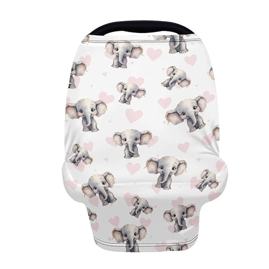 Elephant Nursing Breastfeeding Covers Dust Cover Multi-Purpose Infant Stroller Cover Breastfeeding Scarf Privacy Protection Sun-Proof Stroller Canopy Covers