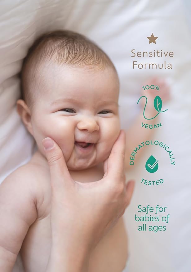 Vegan Bebe Baby Balm Stick, EWG Green Saliva and Diaper Rash Relief Stick, Soothing & Hydrating Sensitive Skin Balm for Newborns, Korean Baby Skincare with Shea Butter and Argan Oil, 0.7 Oz