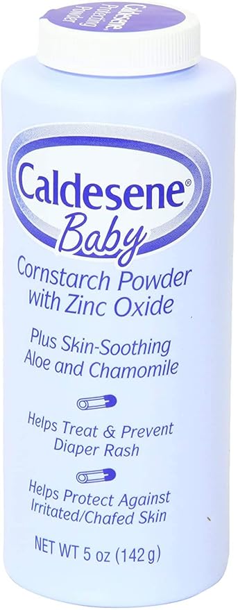 Caldesene Baby Cornstarch Powder With Zinc Oxide 5 oz (Pack of 2)