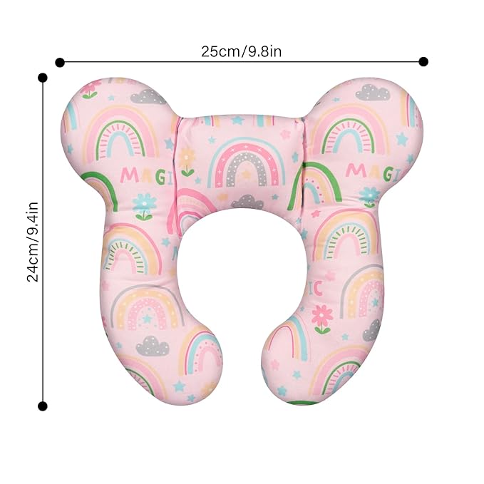 Baby Neck Pillow - Upgraded Baby Support Travel Head Pillow, Portable Headrest for Toddlers & Children for Car Rides, Planes, Road Trips (A4)