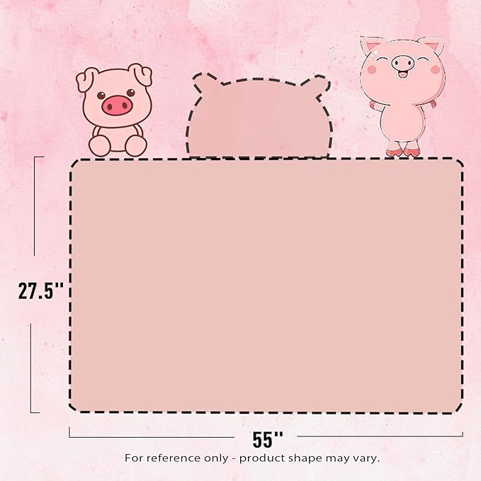 Toddler Baby Bath Towel with Hood 27.5"X55" Ultra Absorbent Soft Cozy Comfort Bathrobe Blanket, 0-6 Years Infant Shower Towel for Girls & Boys(Blush)
