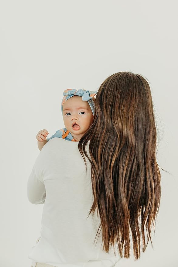 Copper Pearl Baby Bows: Stylish Headbands for Baby Girls, Premium Soft and Stretchy, Perfect for Newborns, Trendy Designs - Clementine