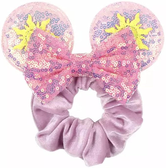 CLGIFT Minnie Mouse-Inspired Headbands: Toddler/Baby Ears with Rapunzel Scrunchie