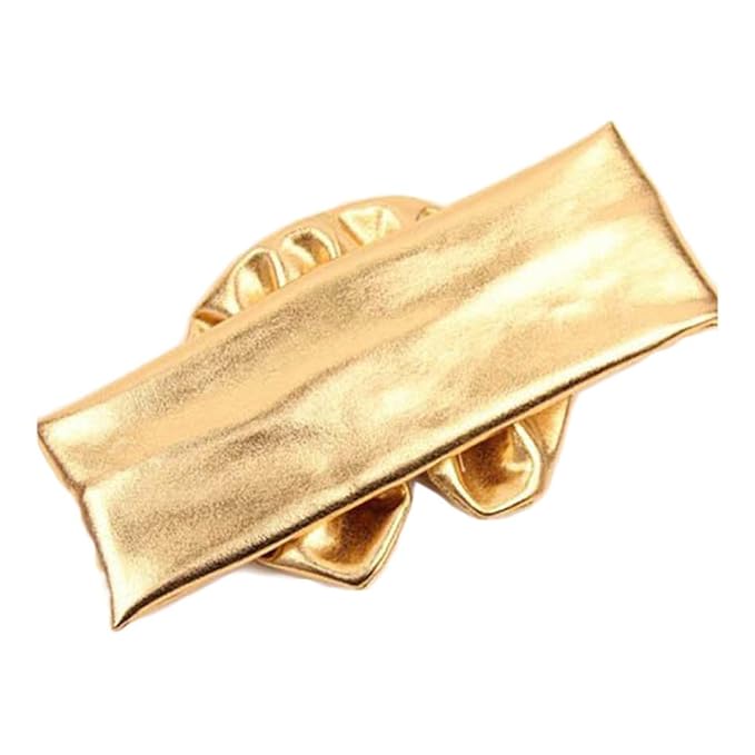 JustMyDress Baby Girls Bronzing Gilding Headband Floppy Metallic Messy Big Bows HeadWrap JA61 (Gold)