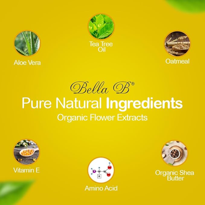 BELLA B Bee Gone Cradle Cap Baby Shampoo Treatment, 8 oz, Organic Natural Dry Scalp Shampoo For Babies