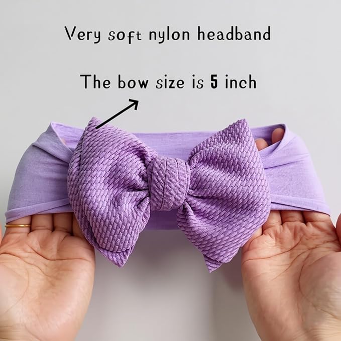 Baby Girl Headbands Nylon Bow Hair Accessories for Newborn Infants Toddlers (Y04, FZ)
