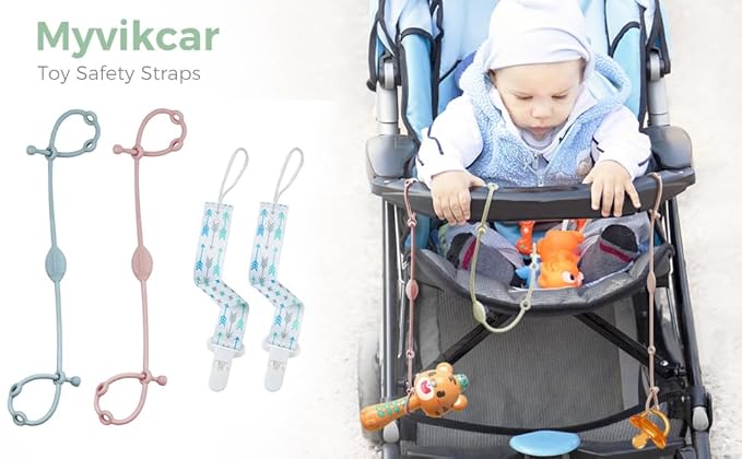 4pcs of Toy Safety Straps for Sippy Cups,Toys,Bottle,Teethers