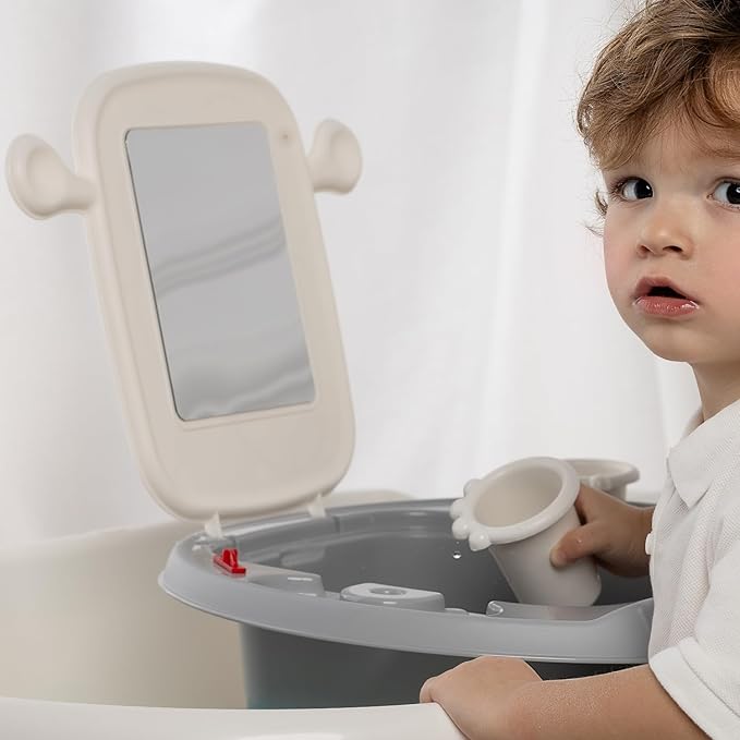 OKBABY Space Children's Wash Basin Helps Your Child Experience Hygiene with Fun - Dimensions 39 x 13 x 40 cm - Light Blue